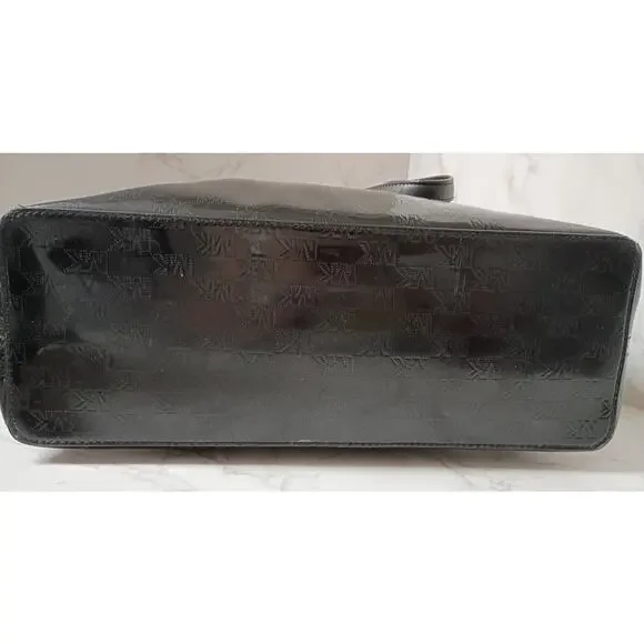 MICHAEL Jet Set Black Patent Leather Embossed Tote - EUC - Picture 3 of 7